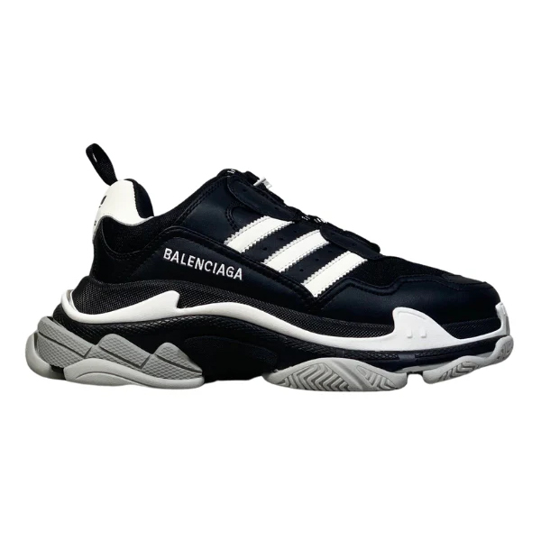 BALENCIAGA X ADIDAS TRIPLE S SNEAKER BLACK WHITE - B015