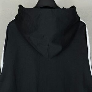 BALENCIAGA X ADIDAS ZIP-UP HOODIE SMALL FIT BLACK - BH029