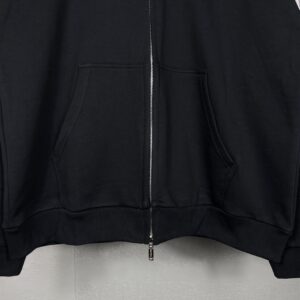 BALENCIAGA X ADIDAS ZIP-UP HOODIE SMALL FIT BLACK - BH029