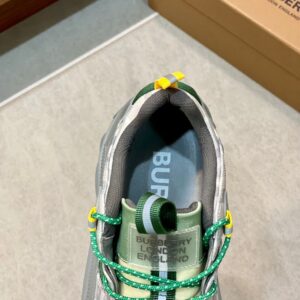 BURBERRY ARTHUR LOW-TOP CHECK SNEAKER GREY GREEN - R027