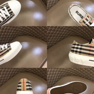 BURBERRY CHECK COTTON SNEAKERS - R035