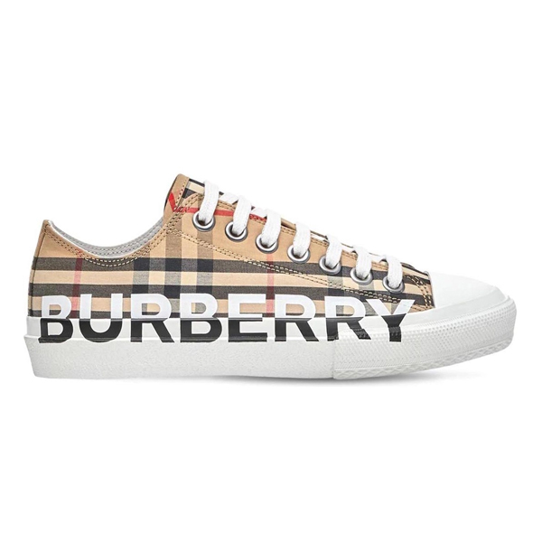 BURBERRY CHECK COTTON SNEAKERS - R040