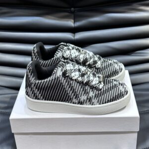 BURBERRY CHECK KNIT BOX SNEAKERS BLACK - R001