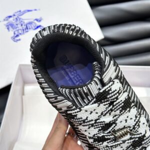 BURBERRY CHECK KNIT BOX SNEAKERS BLACK - R001