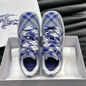 BURBERRY CHECK KNIT BOX SNEAKERS SALT - R002