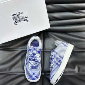 BURBERRY CHECK KNIT BOX SNEAKERS SALT - R002