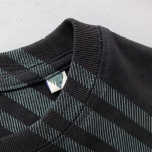 BURBERRY CHECK SLEEVE COTTON T-SHIRT - W023