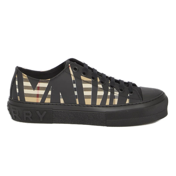 BURBERRY CHECKED LACE-UP SNEAKERS - R018