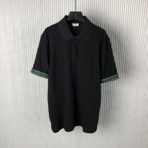 BURBERRY COTTON POLO SHIRT BLACK - W007