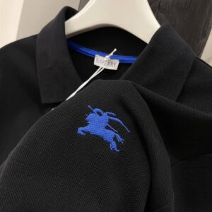 BURBERRY COTTON POLO SHIRT BLACK - W009