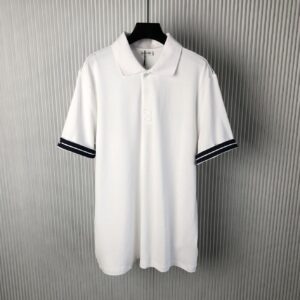 BURBERRY COTTON POLO SHIRT CHALK - W008