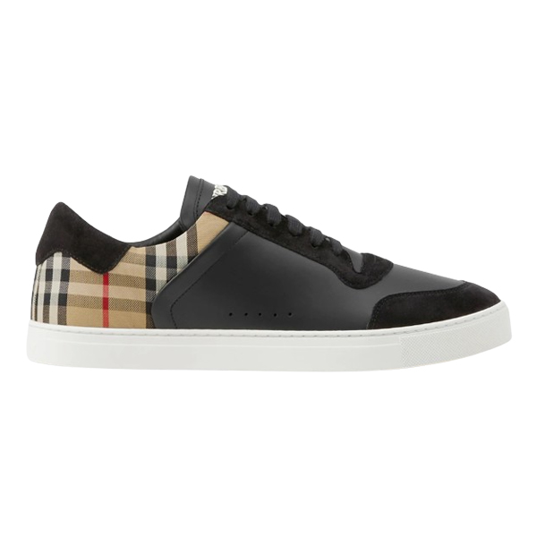 BURBERRY LEATHER, SUEDE AND CHECK SNEAKERS - R015