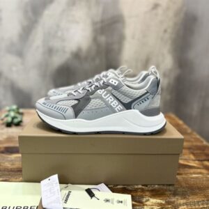 BURBERRY SUEDE AND MESH SNEAKERS - R022