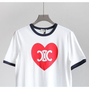 CELINE HEART TRIOMPHE T-SHIRT IN COTTON JERSEY - CE014