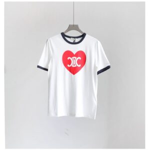 CELINE HEART TRIOMPHE T-SHIRT IN COTTON JERSEY - CE014