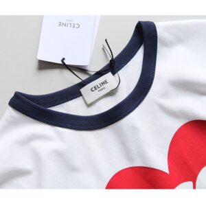 CELINE HEART TRIOMPHE T-SHIRT IN COTTON JERSEY - CE014