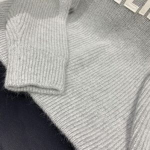 CELINE HOODED SWEATER IN RIBBED WOOL - CR012