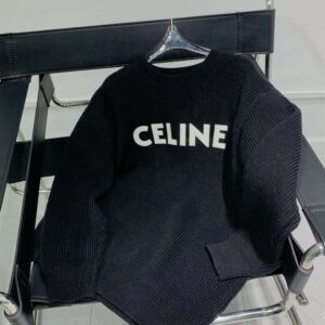 CELINE OVERSIZED SWEATER IN RIBBED WOOL - CR010