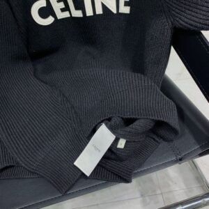 CELINE OVERSIZED SWEATER IN RIBBED WOOL - CR010