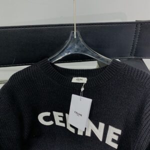 CELINE OVERSIZED SWEATER IN RIBBED WOOL - CR010