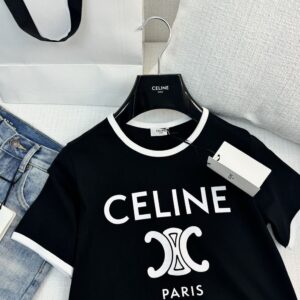 CELINE PARIS T-SHIRT IN COTTON JERSEY - CE010