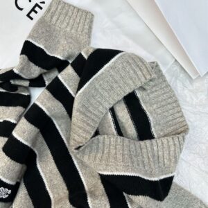 CELINE TRIOMPHE CREW NECK SWEATER IN STRIPED WOOL - CR013