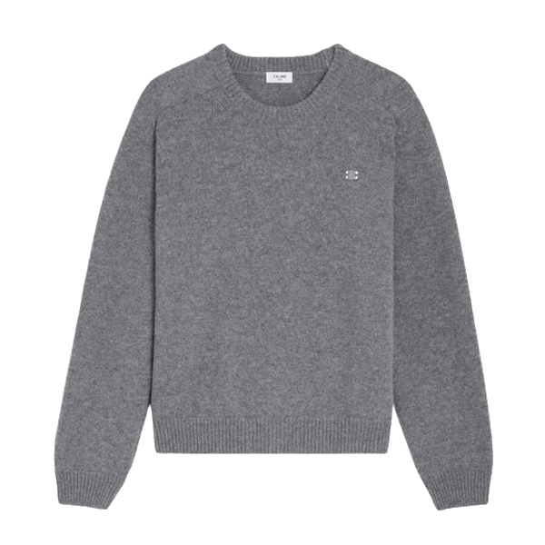 CELINE TRIOMPHE CREW NECK SWEATER IN WOOL AND CASHMERE - CR008