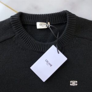 CELINE TRIOMPHE CREW NECK SWEATER IN WOOL AND CASHMERE - CR009