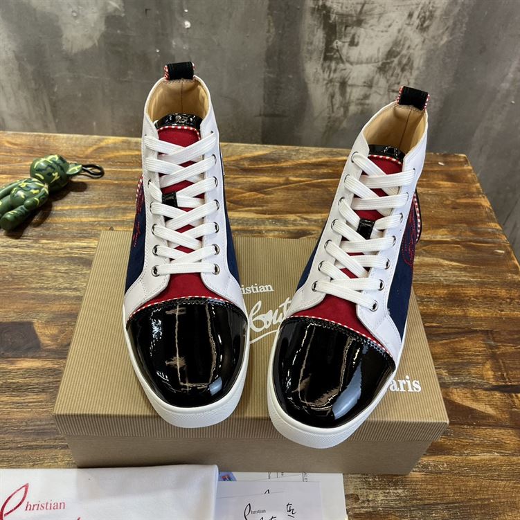 CHRISTIAN LOUBOUTIN LOUIS HIGH-TOP SNEAKERS - C043