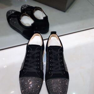 CHRISTIAN LOUBOUTIN LOUIS JUNIOR STRASS SNEAKERS - C023