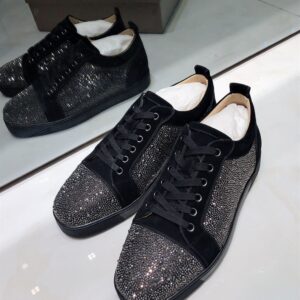 CHRISTIAN LOUBOUTIN LOUIS JUNIOR STRASS SNEAKERS - C023