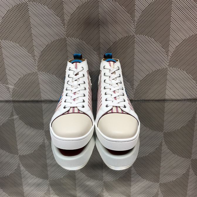 CHRISTIAN LOUBOUTIN LOUIS MULTICOLOR HIGH-TOP SNEAKERS - C047