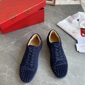 CHRISTIAN LOUBOUTIN ORLATO SUEDE SPIKES SNEAKERS - C045