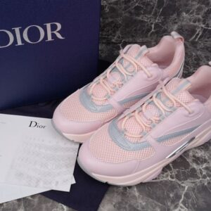 DIOR B22 SNEAKER PINK TECHNICAL MESH AND SMOOTH CALFSKIN - I064