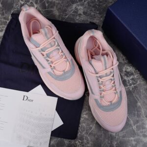 DIOR B22 SNEAKER PINK TECHNICAL MESH AND SMOOTH CALFSKIN - I064