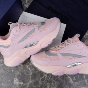 DIOR B22 SNEAKER PINK TECHNICAL MESH AND SMOOTH CALFSKIN - I064