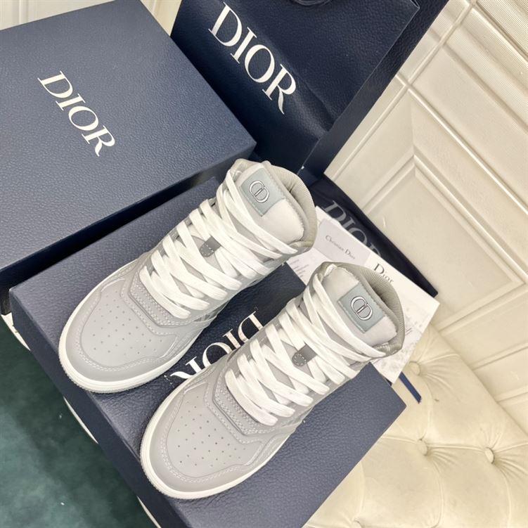 DIOR B27 HIGH-TOP SNEAKER GRAY CD DIAMOND - I077