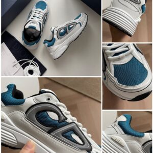 DIOR B30 SNEAKER BLUE MESH AND TECHNICAL FABRIC - I010