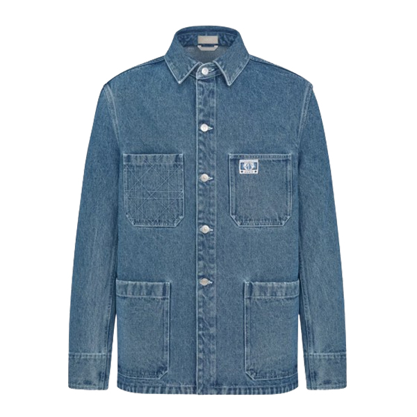 DIOR CHARM OVERSHIRT BLUE COTTON TWILL - CB001