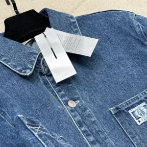 DIOR CHARM OVERSHIRT BLUE COTTON TWILL - CB001