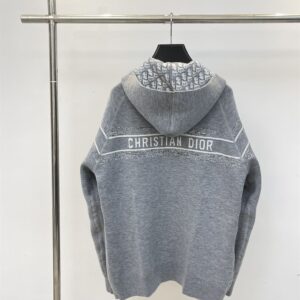 DIOR GREY OBLIQUE REVERSIBLE ZIP HOODIE - CB013