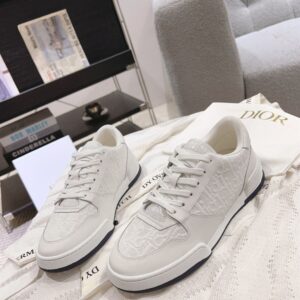 DIOR ONE SNEAKER WHITE DIOR OBLIQUE PERFORATED CALFSKIN - I085