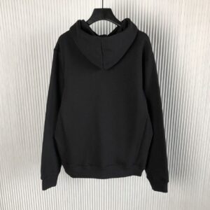 DIOR PRINTED RELAXED FIT COTTON BLACK HOODIE - Z027