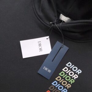 DIOR PRINTED RELAXED FIT COTTON BLACK HOODIE - Z027