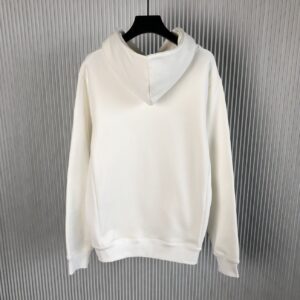 DIOR PRINTED RELAXED FIT COTTON WHITE HOODIE - Z020