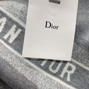 DIOR REVERSIBLE ROUND-NECK SWEATER GRAY DOUBLE-SIDED TECHNICAL CASHMERE - Z026