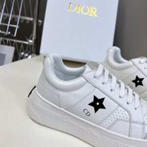 DIOR STAR PLATFORM SNEAKER WHITE CALFSKIN AND SUEDE - I011