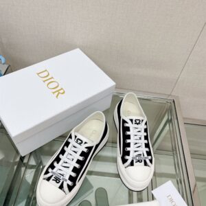 DIOR WALKNDIOR PLATFORM SNEAKER BLACK COTTON CANVAS - I042