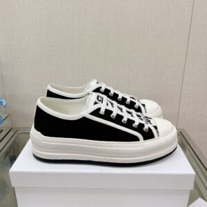 DIOR WALKNDIOR PLATFORM SNEAKER BLACK COTTON CANVAS - I042