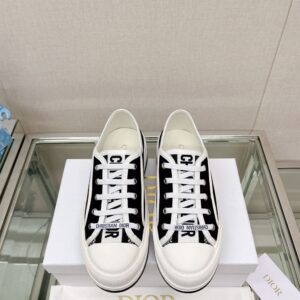 DIOR WALKNDIOR PLATFORM SNEAKER BLACK COTTON CANVAS - I042